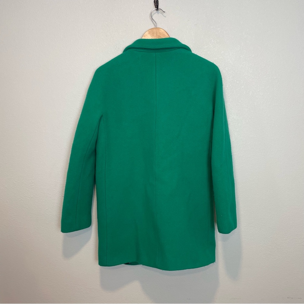 J Crew Stadium Cloth Cocoon Coat Kelly Green Wool Blend Size 2 - Picture 2 of 6